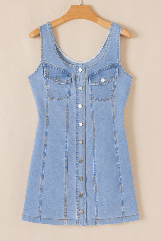 Shortly sleeveless denim dress *