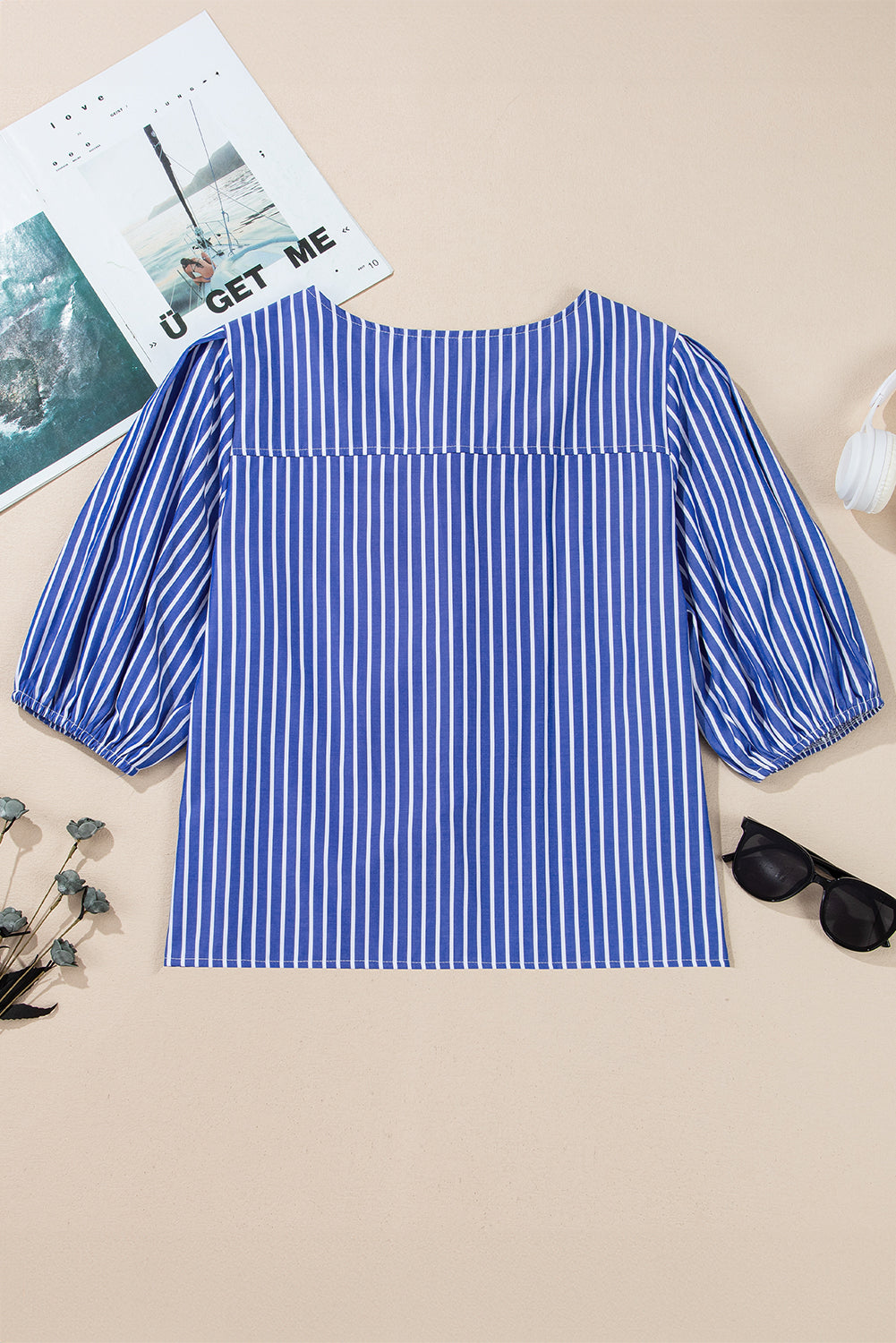 Blouse bleue à rayures-A WOMAN WE LOVE
