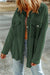 Green casual jacket with contrasting flap pockets