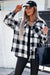 Black Plaid Jacket with Textured Flap Pocket