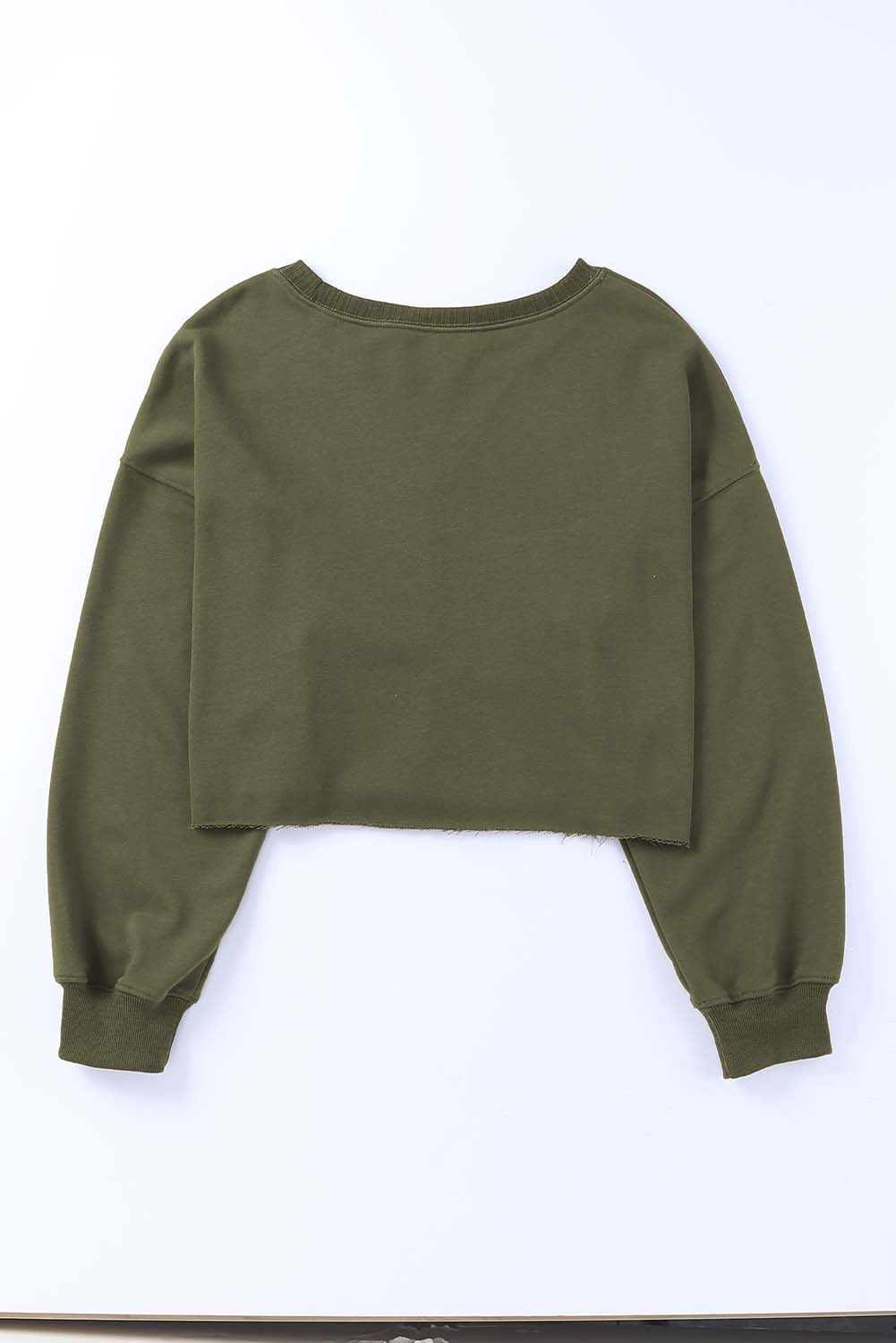 Sweat-shirt cuit à l'épaule verte