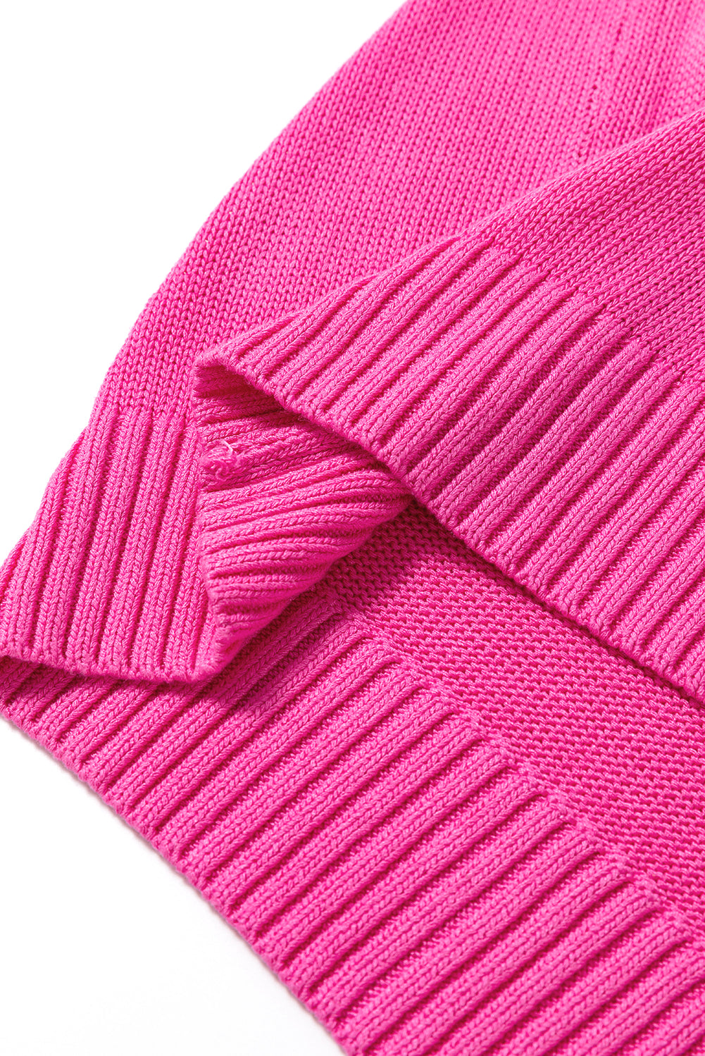 Top abbigliamento per maglieria a maniche corte a corda rosa rosa brillante