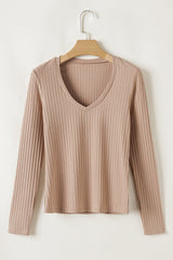 High slim cut with long sleeves and v * collar