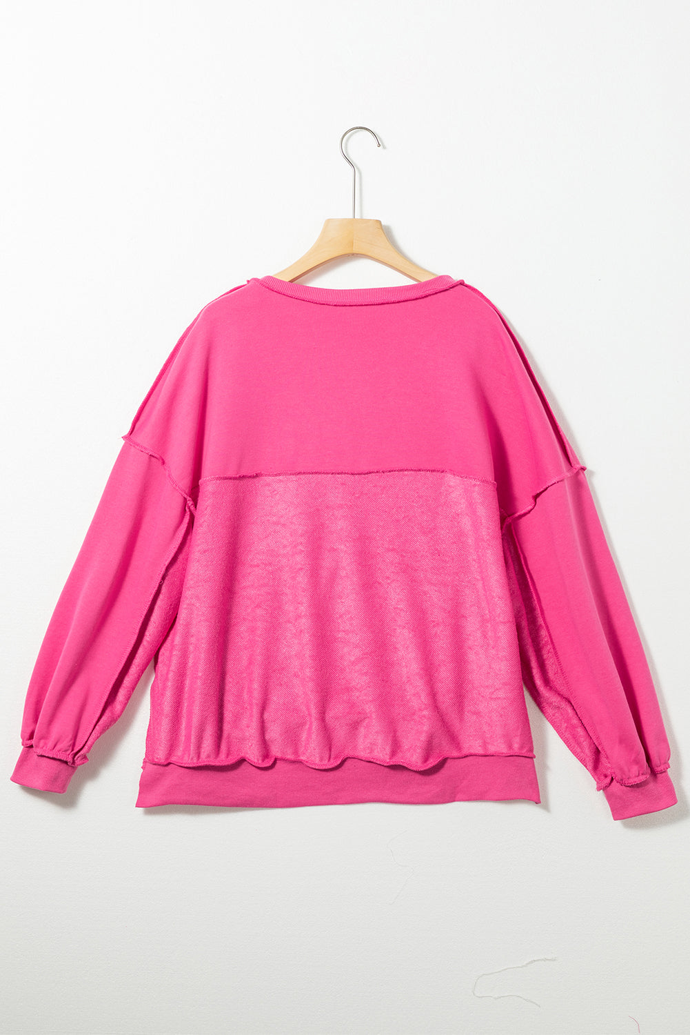 Drop Schulter Henley Knöpfe Sweatshirt