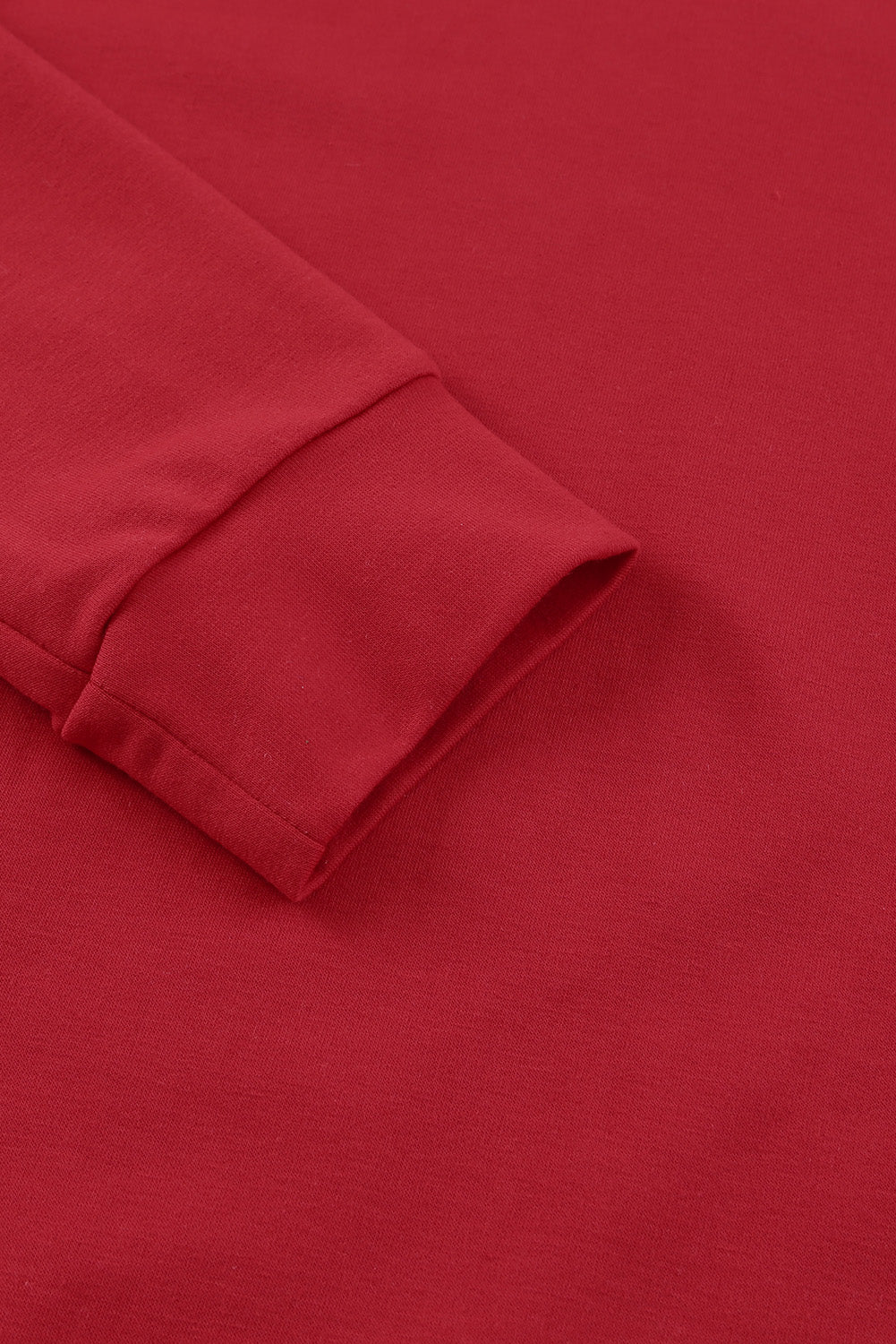 Sudadera de manga de raglan rojo rojo rojo sólido