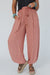 Pantalon de jogging large à imprimé floral bohème rose