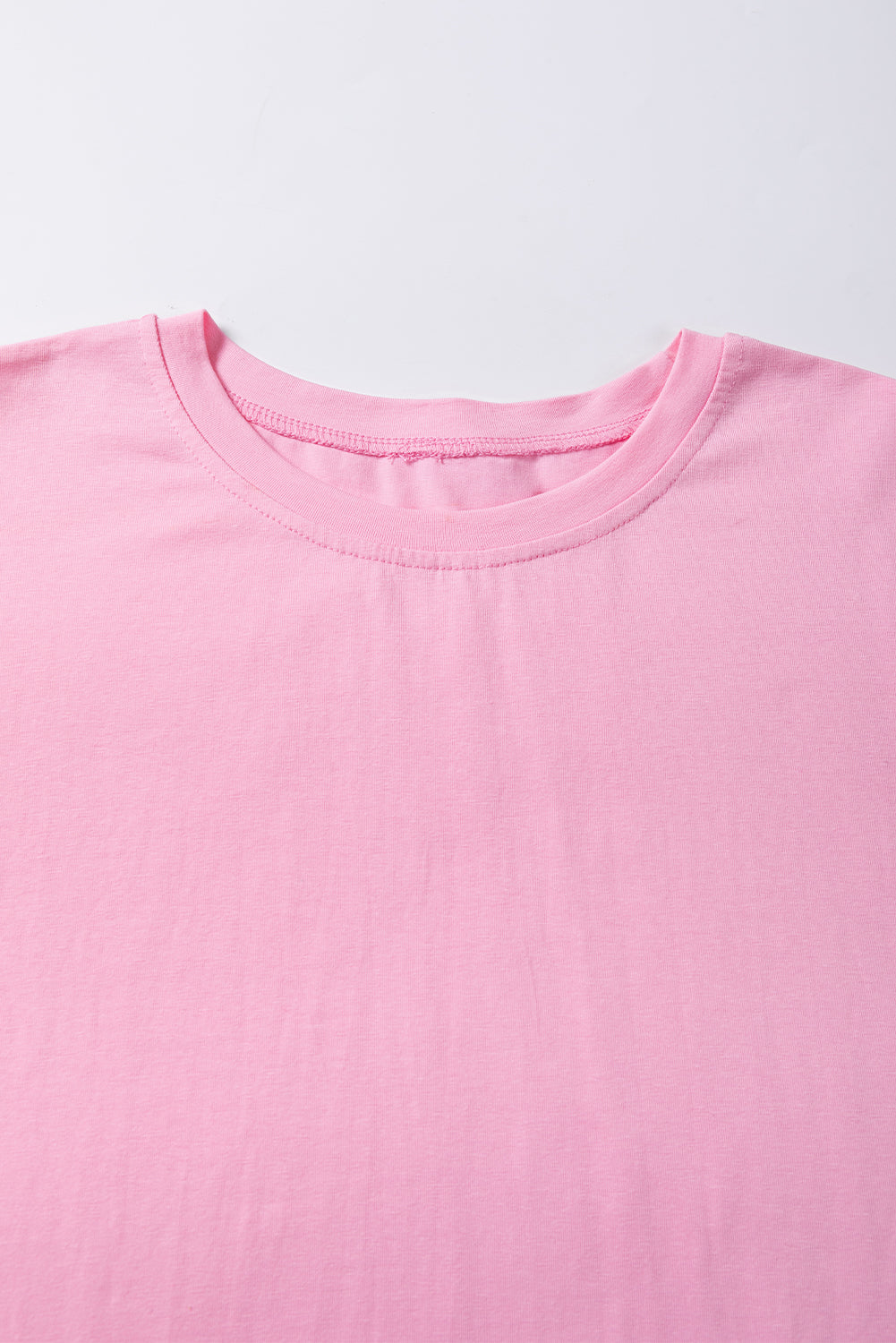 Camiseta de cosecha de lentejuelas rosa con flecos