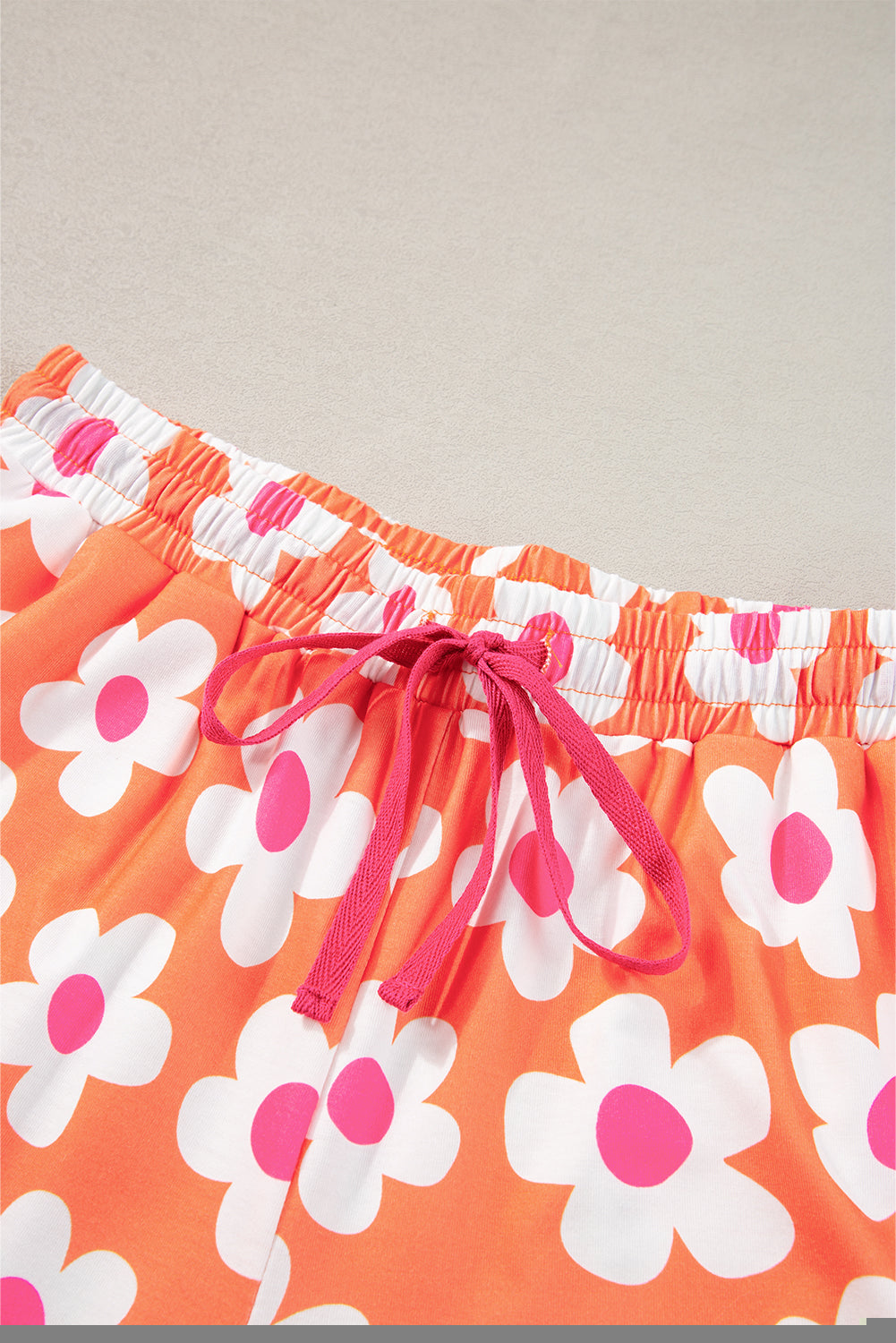 Estampado de flor de naranja set de pijama