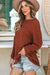 Large textured sweater with a flood of the color of the color of a plain color Gold Flame