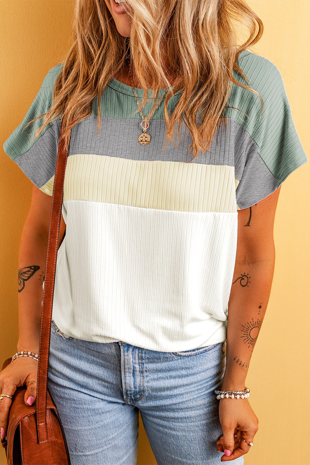 Patchwork Camiseta de mosaico *