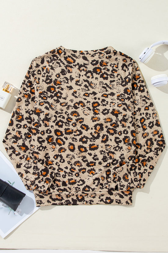 Raglan lanching tragó leopardo marrón