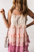 Pink Ombre Swiss Dot Tiered Ruffle Mini Dress