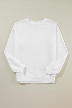 Classic plain beige crew neck sweatshirt