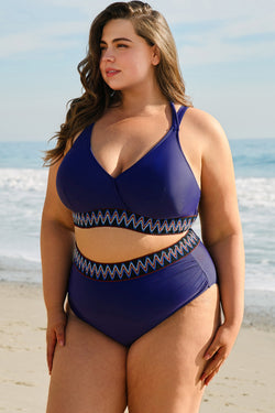 Bikini Grande Taille Cache-Cœur à Col en V *