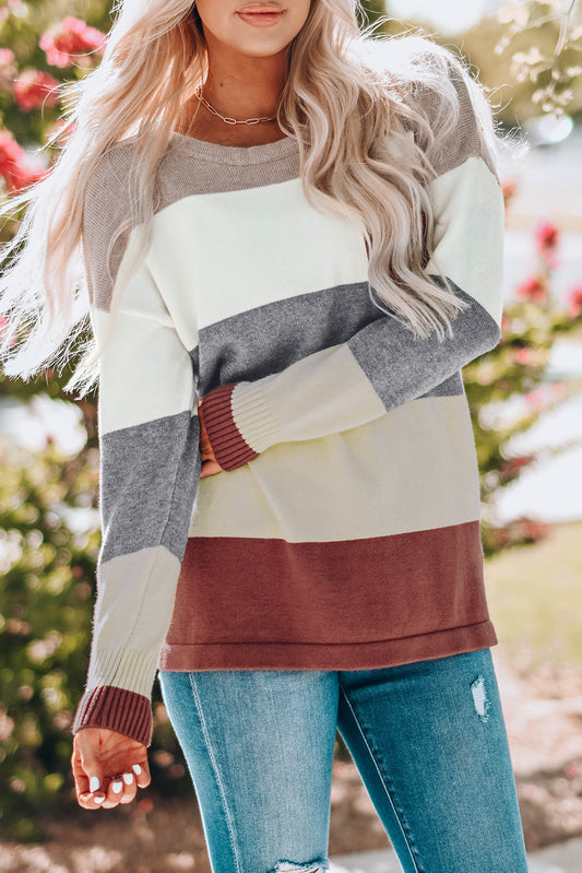 Colorblock -Taschenpullover