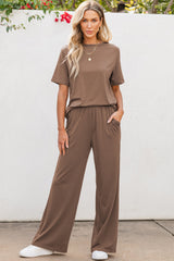 Ensemble 2 pièces t-shirt et pantalon à jambes larges *-A WOMAN WE LOVE