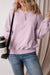 Dropped shoulder sweatshirt with batwing sleeves and exposed seams and orchid petals