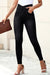 Jegging negro extensible con tamaño arqueado, corte delgado