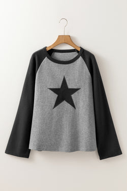 Haut graphic raglan with high spray star patch