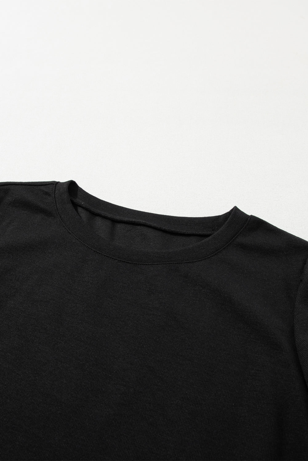 Round neck t-shirt 3/4 Black Pearl Decor