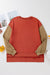 Gold Flame Two-Tone Patchwork Drop Shoulder Sweatshirt