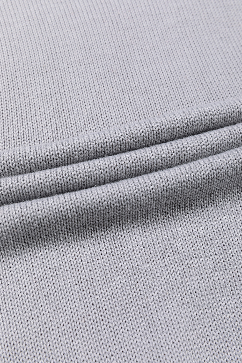 Gris Colorblock Bishop Sweve Ribbed Trim Pull