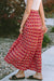 Long skirt with several levels with floral print bohemian vintage pink