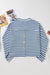 High -t -ted collar with blue stripes with pocket chest and buttoned back pocket