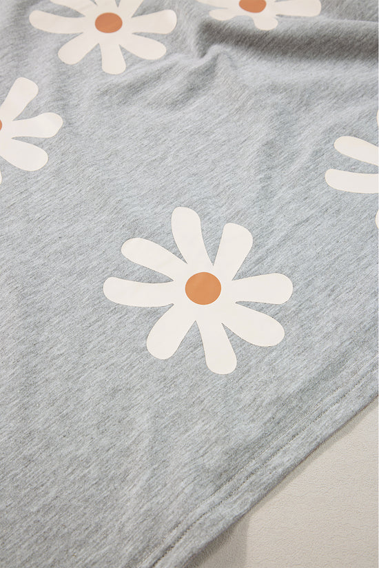 Marguerite Fleur Fleur Camiseta gris impresa