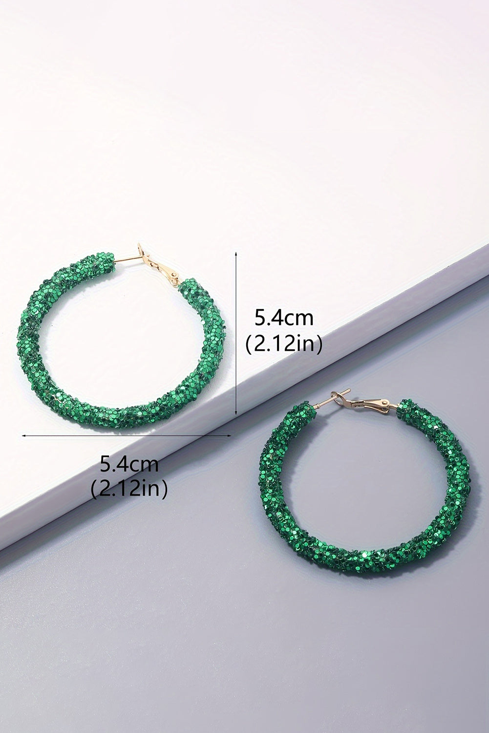 Boucles d'oreilles à paillettes audacieuses à la mode St. Patricks vert foncé-A WOMAN WE LOVE