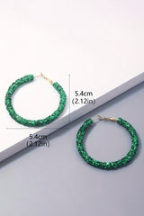 Boucles d'oreilles à paillettes audacieuses à la mode St. Patricks vert foncé-A WOMAN WE LOVE