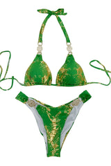 Maillot de Bain Bijoux Vert