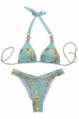 Maillot de Bain Bijoux Bleu ciel