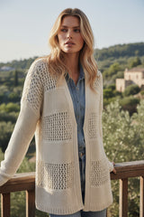 🧶 Gilet ajouré beige – Encuentro