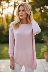 Pull rose asymétrique COLLOSEUM
