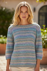 🌈 Pull rayé pastel 100% coton – BEXLEYS WOMAN