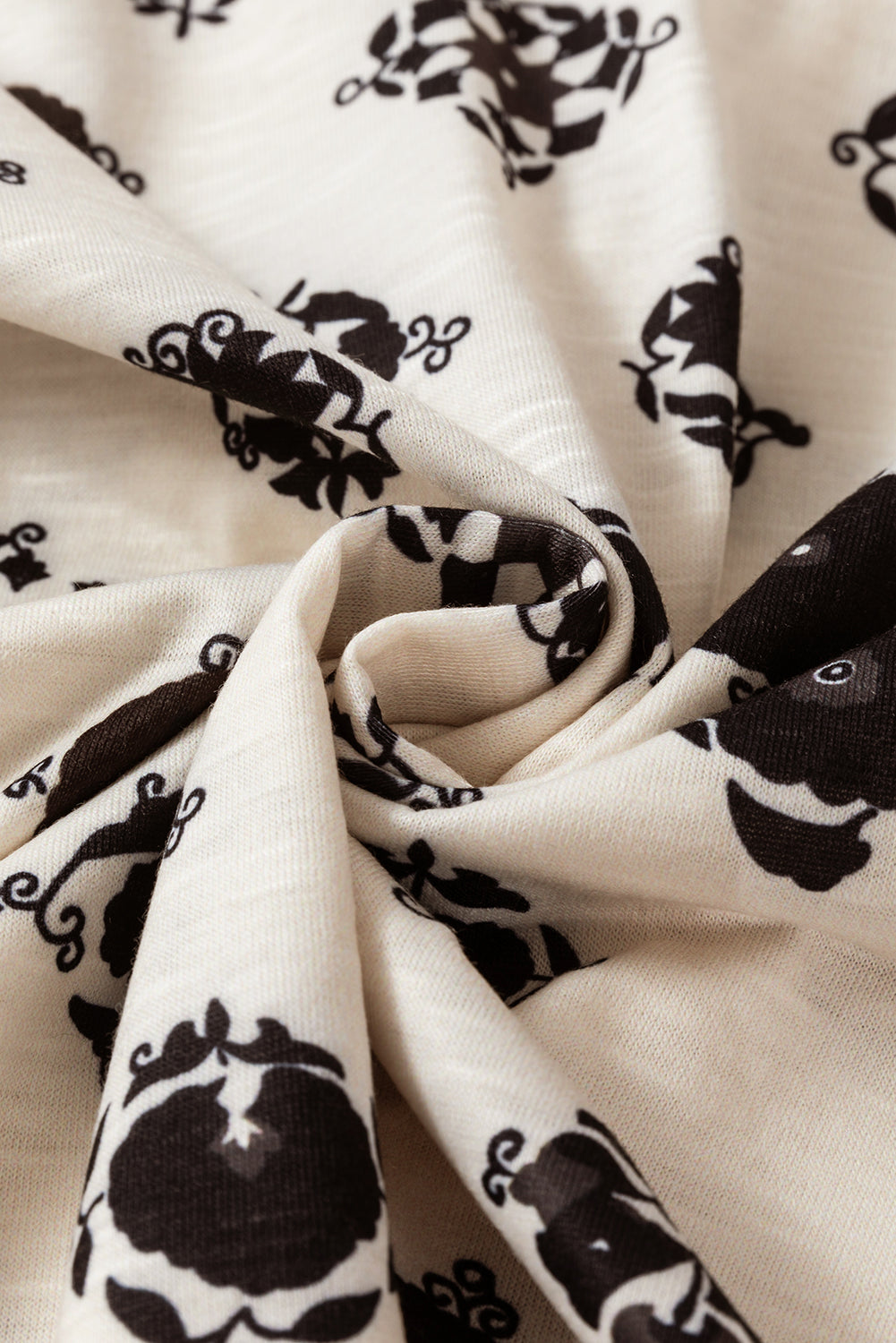 White loose blouse printed *