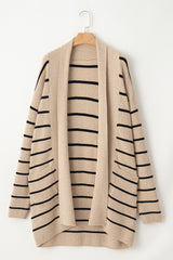 Cardigan open to black stripes *