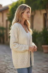 Cardigan Ouvert en Tricot Creux
