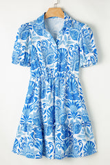 Mini-ruffle robe at the waist with tightening cord *