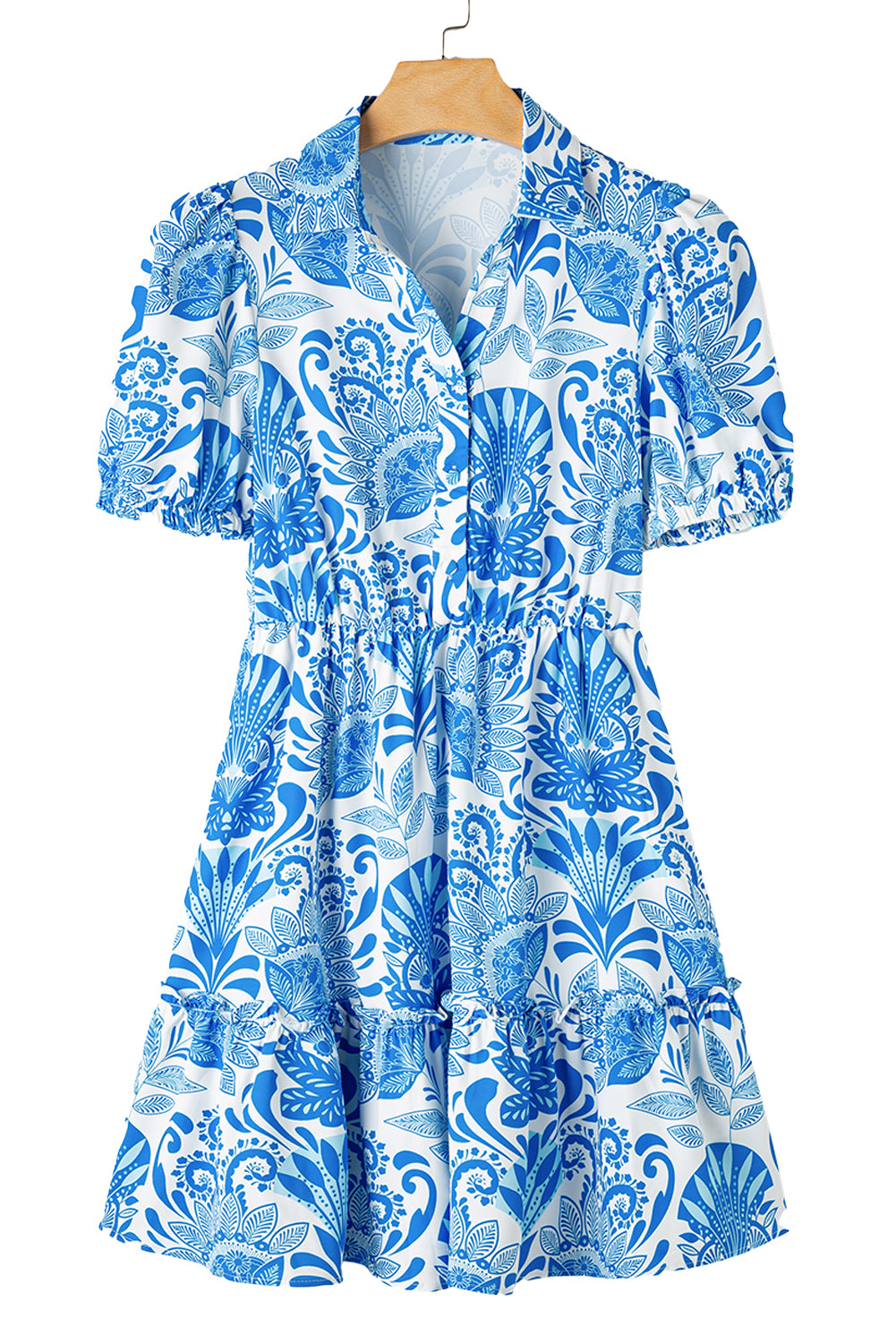 Mini-ruffle robe at the waist with tightening cord *