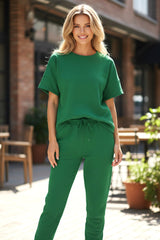 T-shirt-free cut t-shirt in dark green *