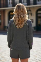 Haut et short à manches longues et cordon *