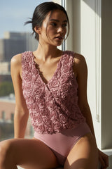 Body sans manches enveloppé à col en V *