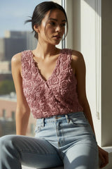 Body sans manches enveloppé à col en V *