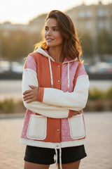 Chaqueta de corte de coral con textura coral coral