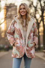 Veste à Motif Cachemire Doublée Sherpa