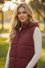 Chaqueta con capucha con bolsas laterales con cremallera arcilla