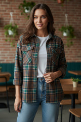 Brown buttoned shirt *