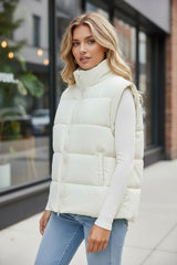 Gilet Oversize à Col Montant